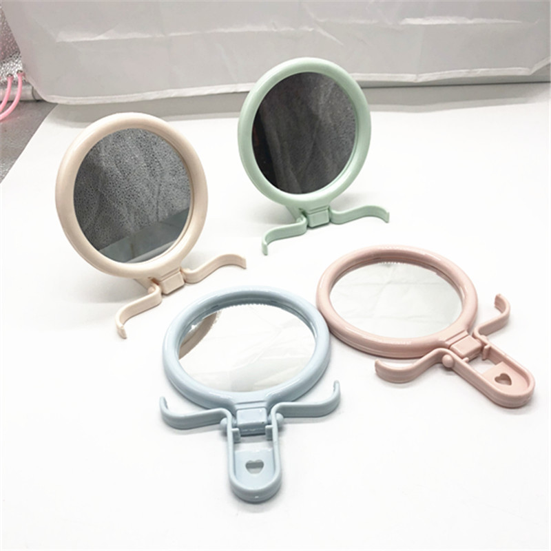 Nordic style cute makeup mirror student smoky room portable desktop dressing mirror handle mirror Nordic style cute makeup mirror student smoky room portable desktop dressing mirror handle mirror