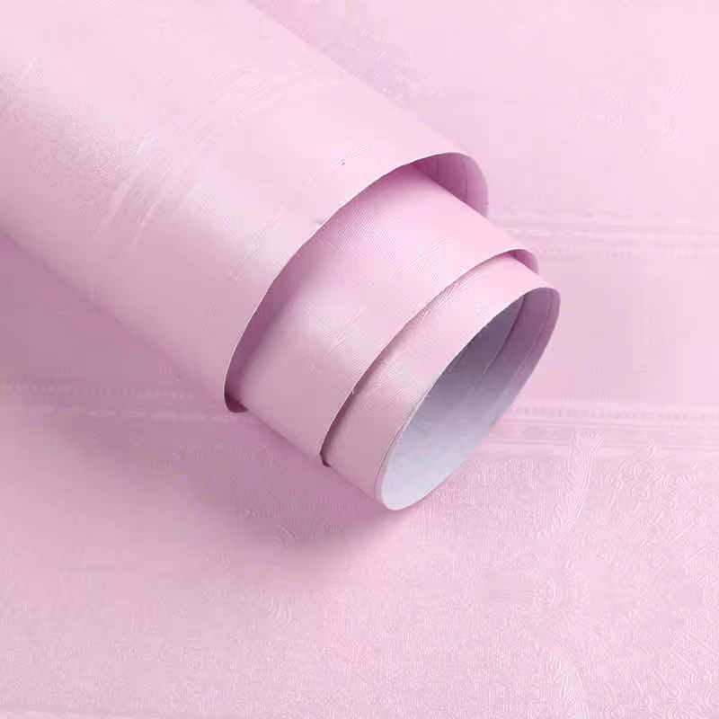 Wallpaper self adhesive bedroom warm waterproof and moisture-proof wallpaper solid white renovation paste