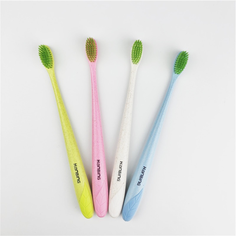 Han bing 383 imported brush silk wheat straw environmentally friendly green tea soft bristle toothbrush