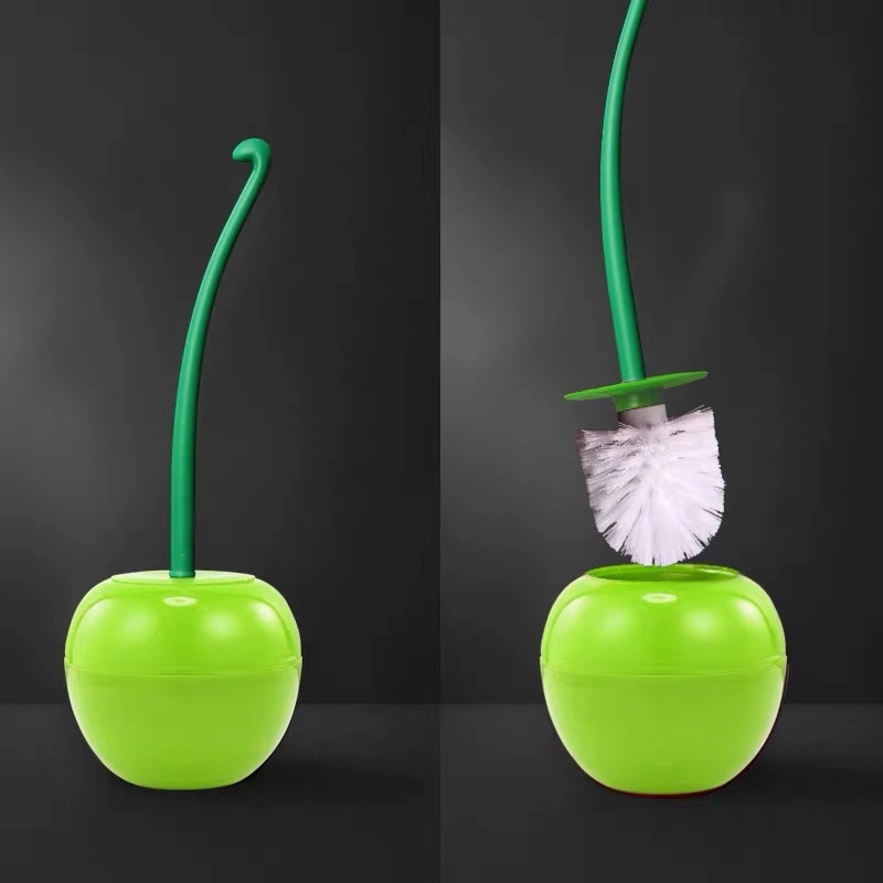 Long Handle Soft Bristles Toilet Brush Cherry Toilet Brush Daily Necessities Popular Creative Toilet brush