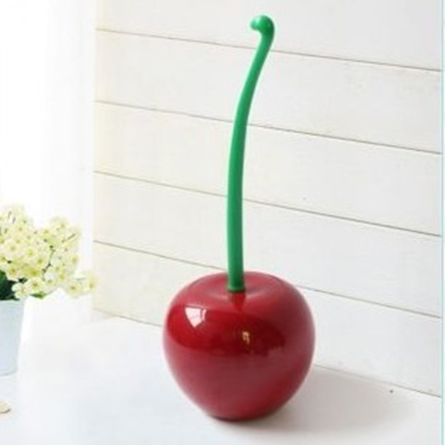 Long Handle Soft Bristles Toilet Brush Cherry Toilet Brush Daily Necessities Popular Creative Toilet brush