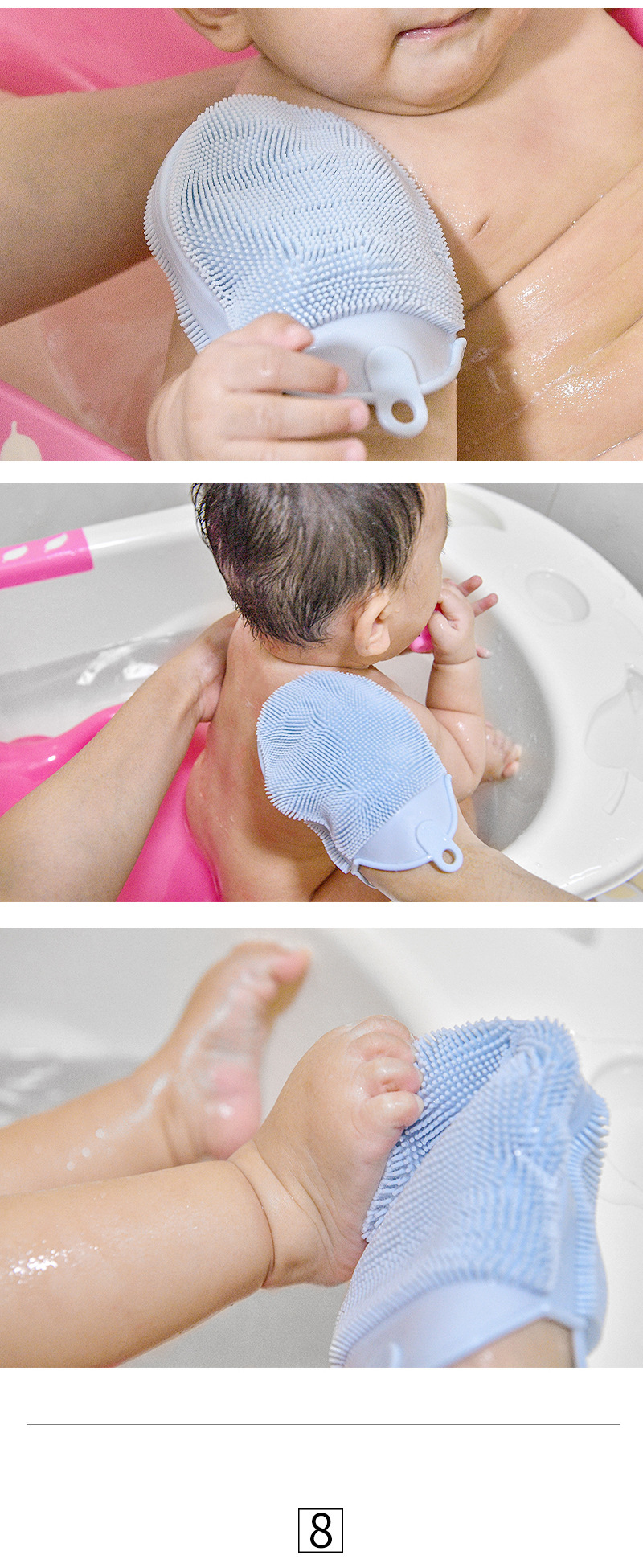 TPE Soft Fur Bath Brush Dishwashing Gloves Fruit Scrub-Brush Kitchen Cleaning Magic Dishwashing Brush