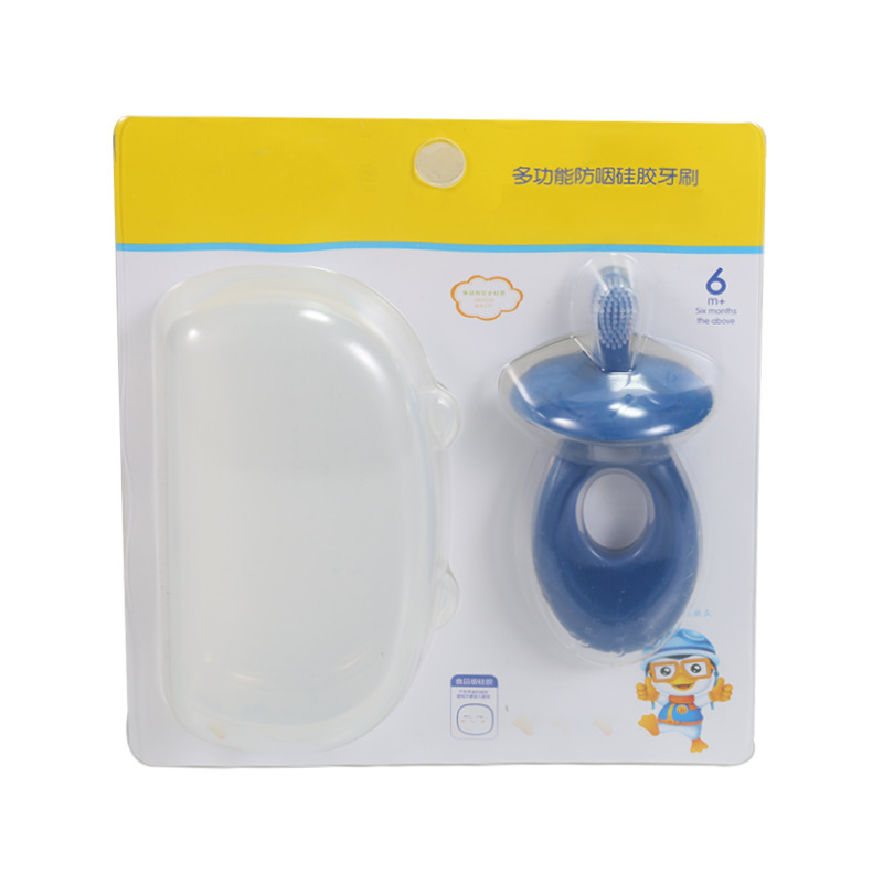 Soft Fur Training Teeth Protecting Brush Baby Teether Children Baby Toothbrush Wash Tongue Coating Custom Labeling