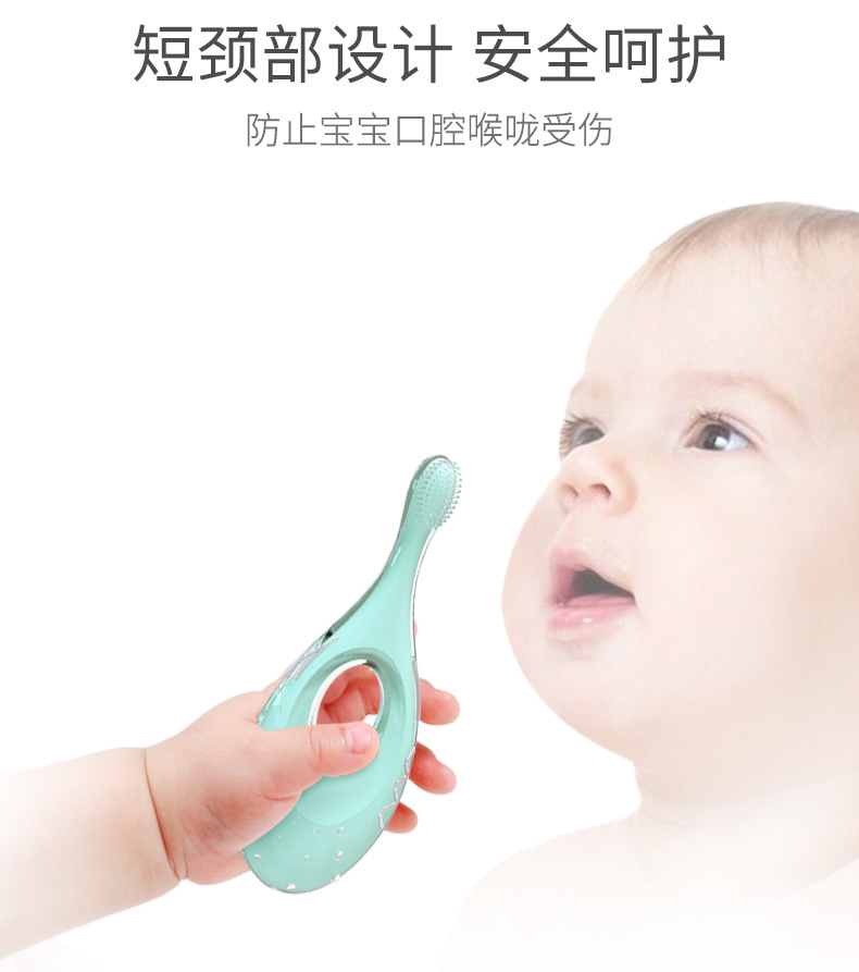 Soft Fur Training Teeth Protecting Brush Baby Teether Children Baby Toothbrush Wash Tongue Coating Custom Labeling