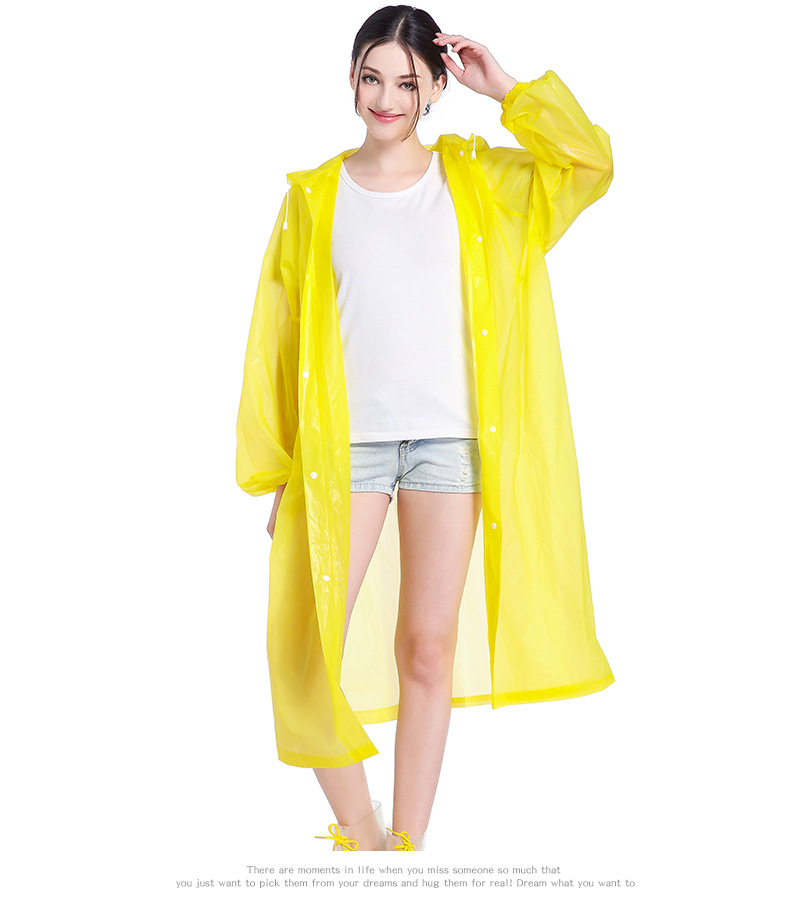 Foreign Trade Manufacturer 2021 New Non-Disposable Eva PEVA Travel Raincoat 