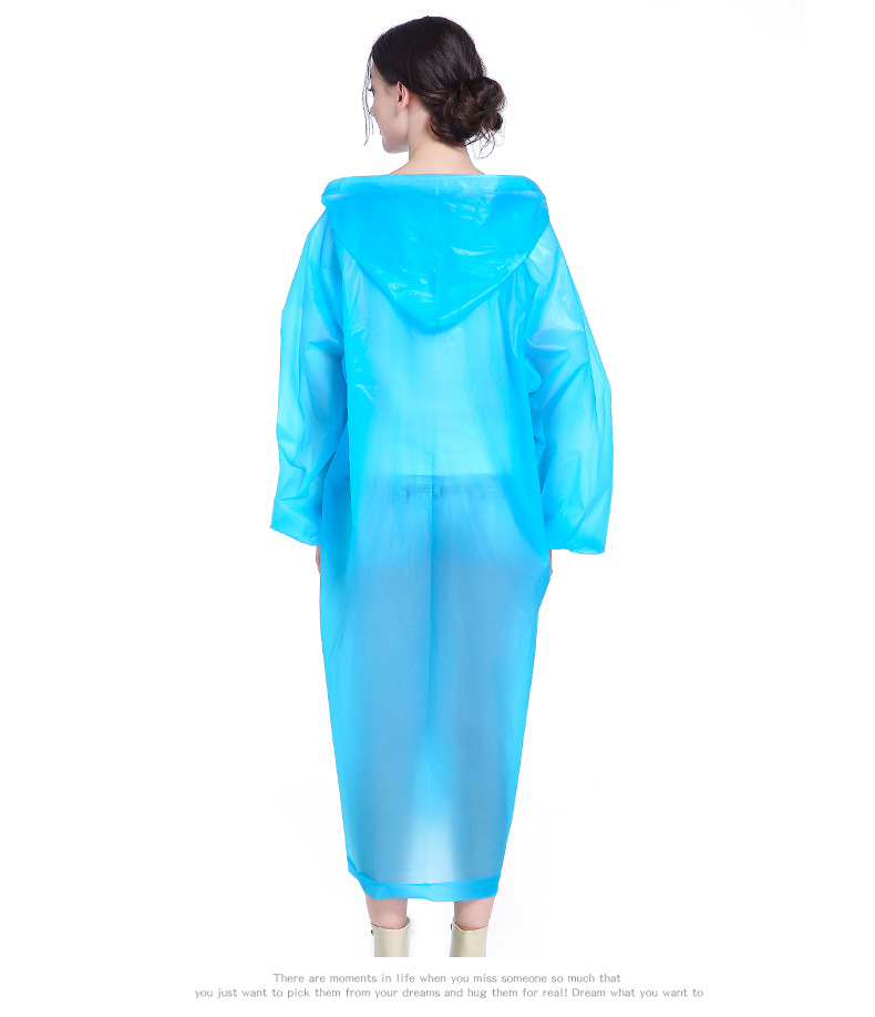 Foreign Trade Manufacturer 2021 New Non-Disposable Eva PEVA Travel Raincoat 