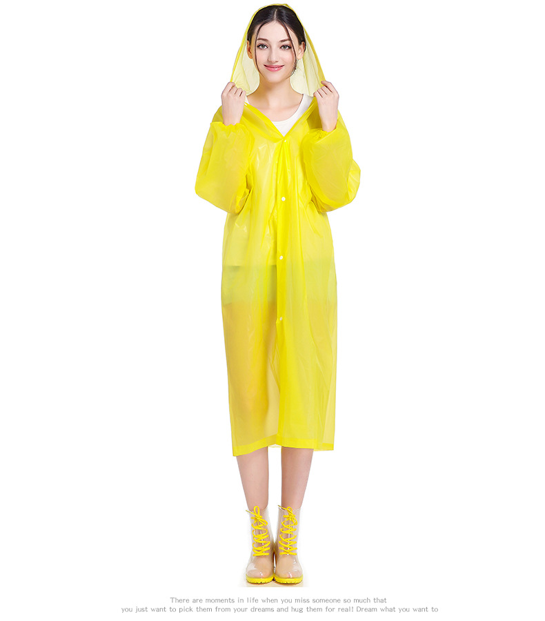 Foreign Trade Manufacturer 2021 New Non-Disposable Eva PEVA Travel Raincoat 