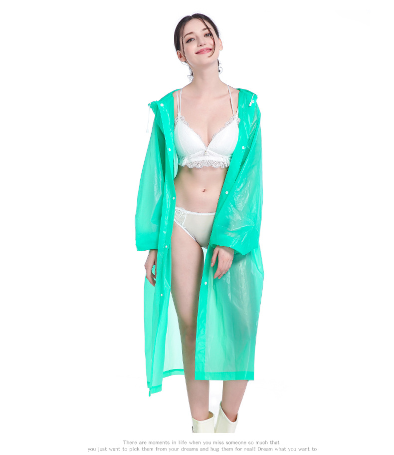 Foreign Trade Manufacturer 2021 New Non-Disposable Eva PEVA Travel Raincoat 