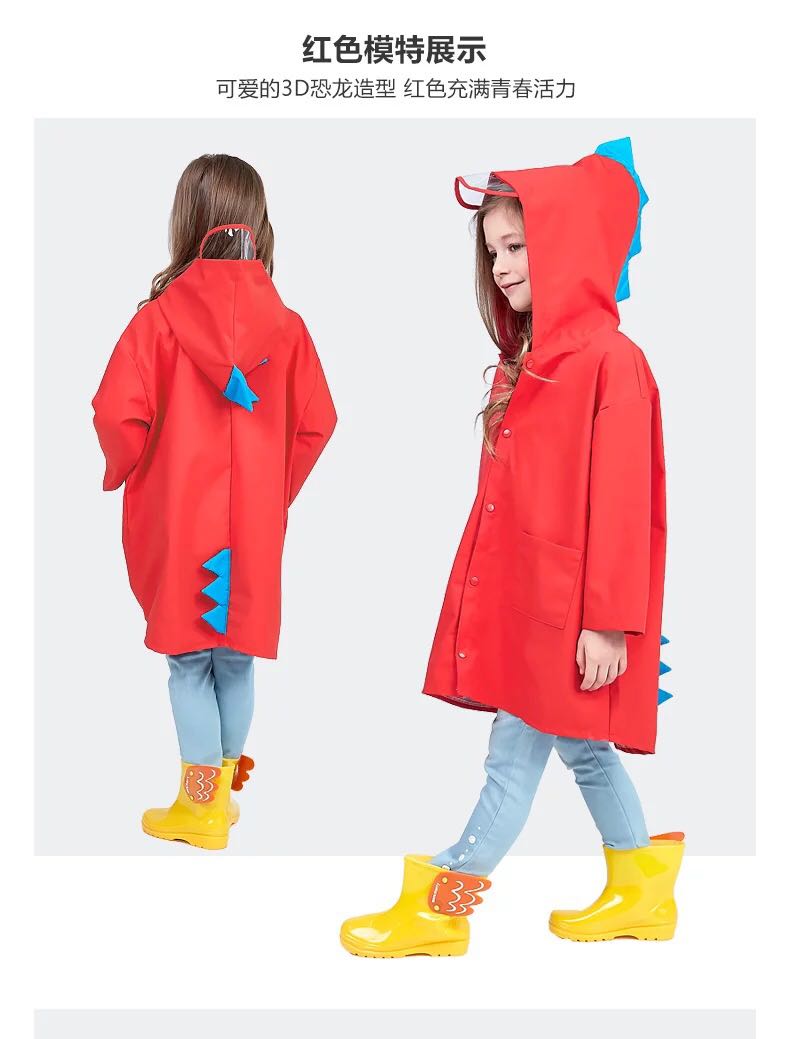 Dinosaur modeling children&#039;s raincoat, cute fun