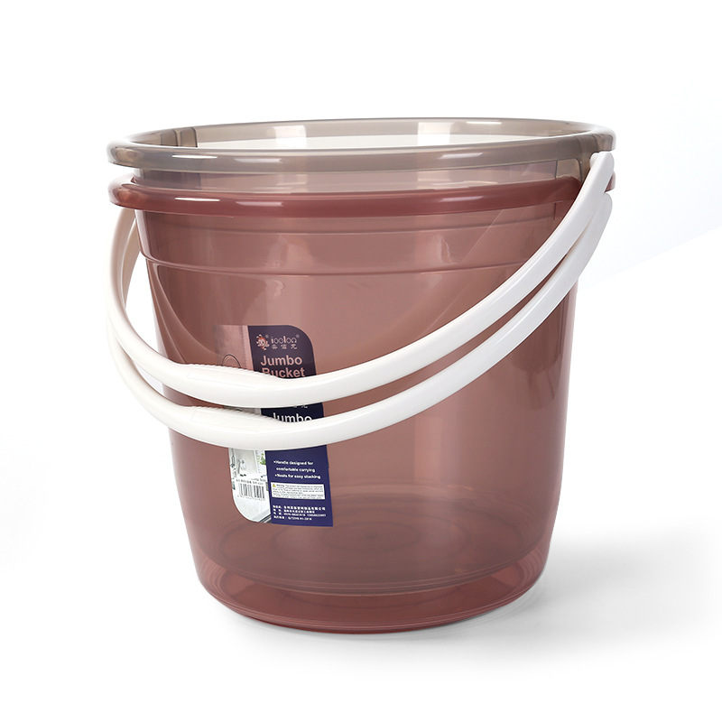 Plastic bucket  Transparent round Thickened Portable Bucket Household Plastic Bucket Storage Water Storage Tank