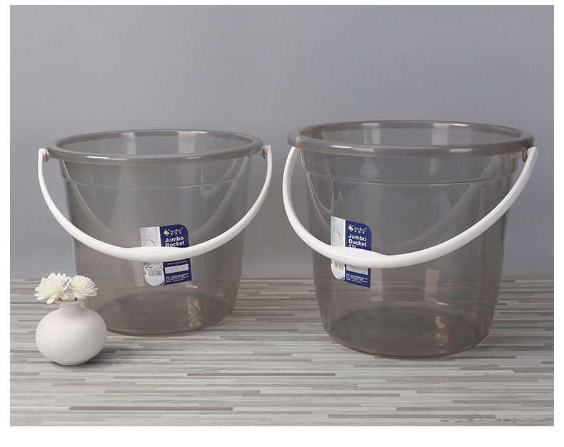 Plastic bucket  Transparent round Thickened Portable Bucket Household Plastic Bucket Storage Water Storage Tank