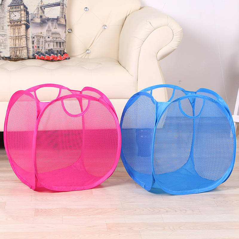 Factory Direct Portable Storage Basket Folding Storage Home Daily Grid Laundry Basket Dirty Laundry Storage Box