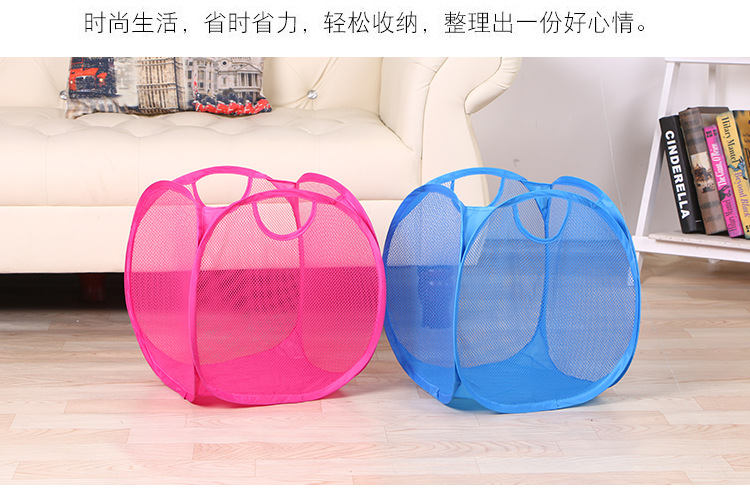 Factory Direct Portable Storage Basket Folding Storage Home Daily Grid Laundry Basket Dirty Laundry Storage Box