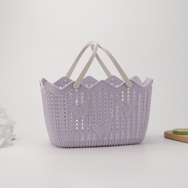 Xinhong Plastic Portable Laundry Basket Basket for Dirty Laundry Household Toy Storage Basket Laundry Basket