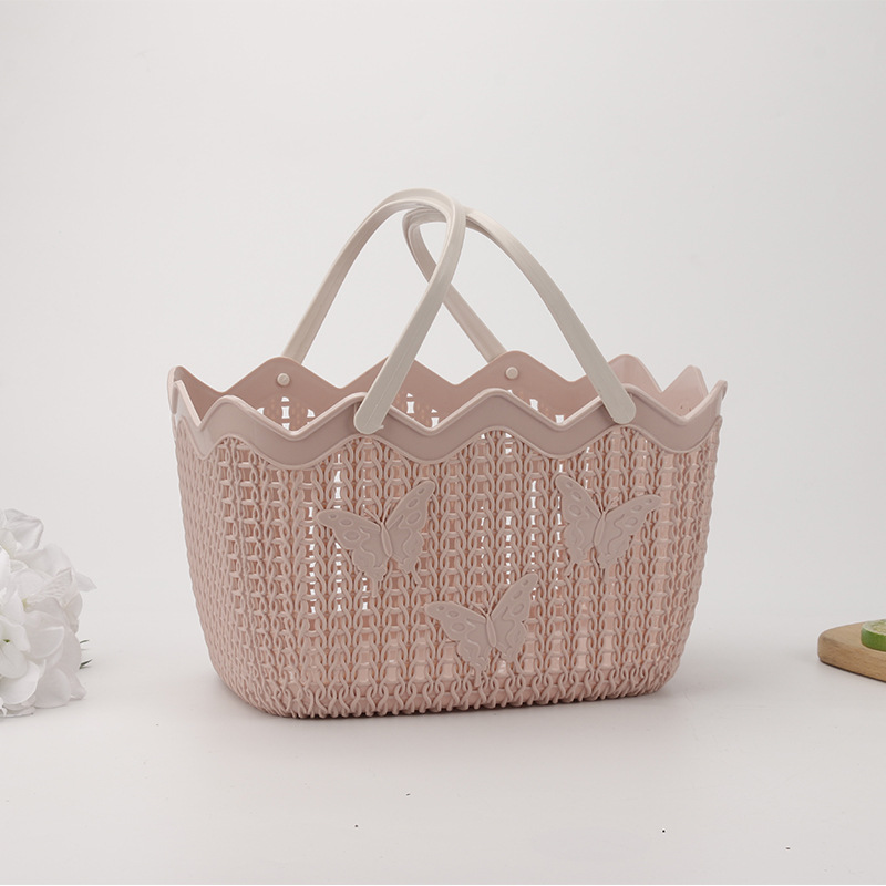 Xinhong Plastic Portable Laundry Basket Basket for Dirty Laundry Household Toy Storage Basket Laundry Basket