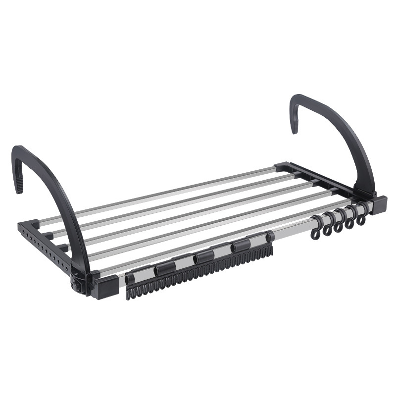 Multifunctional Window Sill Clothes Hanger Household Radiator Retractable Folding Drying Rack Balcony Shoe Rack