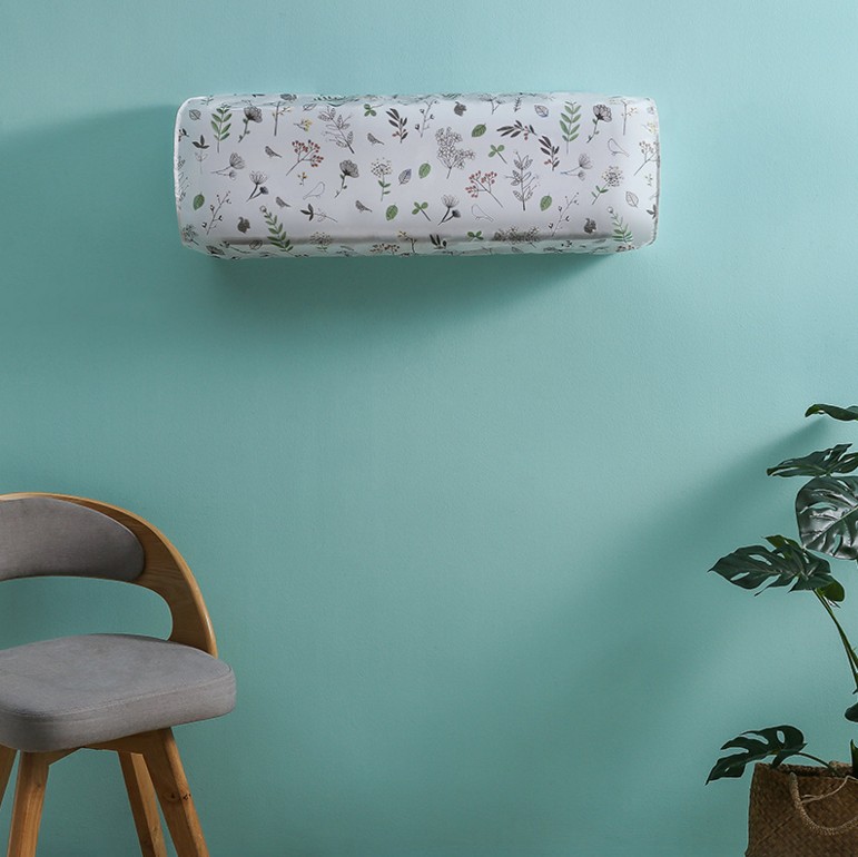 Wall-Mounted Air Conditioner Cover All-Inclusive Air Conditioning Dust Cover PEVA Printed Dustproof Cover