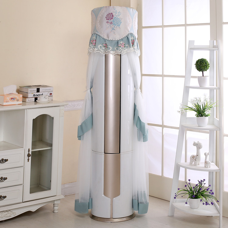 Flower Moon round Cylindrical Stand Air Conditioner Cover Air Conditioner Cover Blue Flower Moon round Cylindrical Stand Air Conditioner Cover Air Conditioner Cover Blue