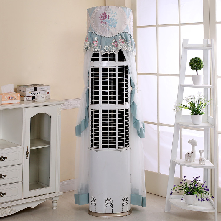 Flower Moon round Cylindrical Stand Air Conditioner Cover Air Conditioner Cover Blue Flower Moon round Cylindrical Stand Air Conditioner Cover Air Conditioner Cover Blue