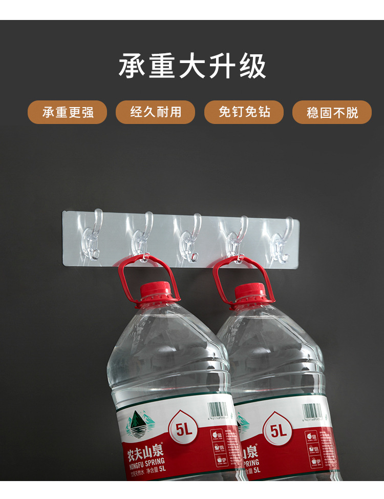 Clothes Strong Sticky Hook Traceless Sheer Hook behind Kitchen Door PunchFree WallMounted Coat and Hat Hook Hanger Clothes Strong Sticky Hook Traceless Sheer Hook behind Kitchen Door PunchFree WallMounted Coat and Hat Hook Hanger