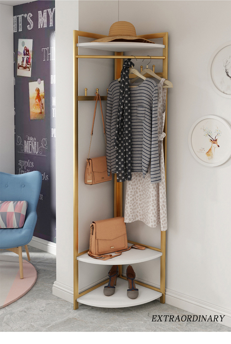 Nordic Iron Coat Rack Bedroom Floor Clothes Hanger Corner Clothes Rack Pannier Bag Simple Wooden Hanger Floor Nordic Iron Coat Rack Bedroom Floor Clothes Hanger Corner Clothes Rack Pannier Bag Simple Wooden Hanger Floor