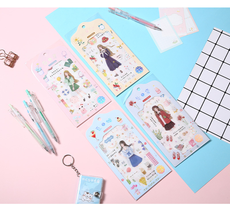Decoration sticker Series Journal Stickers PVC Student Journal Stickers DIY Notebook Journal Decorative Stickers