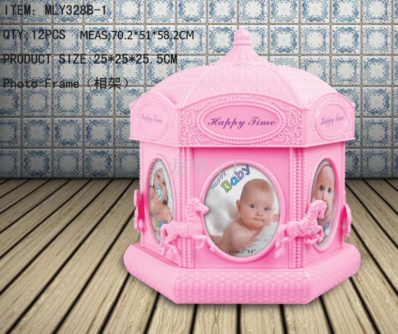 Color photo frame hexagon rotate frame six photo frame wholesale