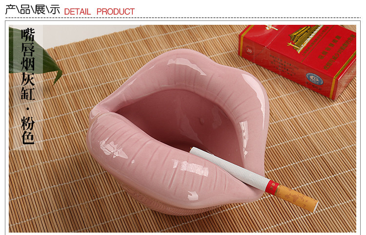 Korean-Style Creative Individual Porcelain Crafts Decoration Lip Ashtray Living Room Porcelain craft Korean-Style Creative Individual Porcelain Crafts Decoration Lip Ashtray Living Room Porcelain craft