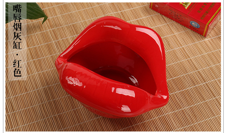 Korean-Style Creative Individual Porcelain Crafts Decoration Lip Ashtray Living Room Porcelain craft Korean-Style Creative Individual Porcelain Crafts Decoration Lip Ashtray Living Room Porcelain craft