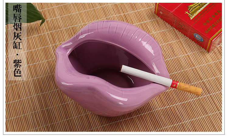 Korean-Style Creative Individual Porcelain Crafts Decoration Lip Ashtray Living Room Porcelain craft Korean-Style Creative Individual Porcelain Crafts Decoration Lip Ashtray Living Room Porcelain craft