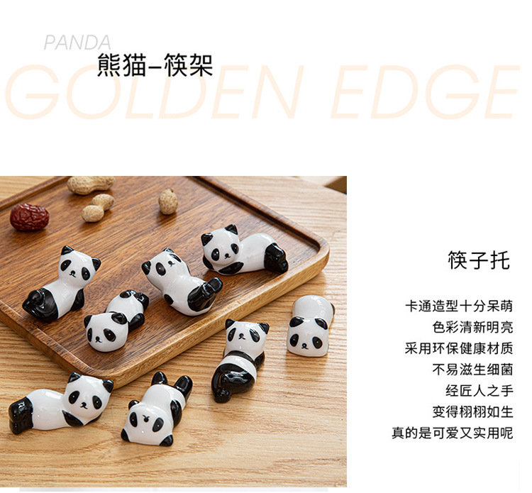 Baoyun Zakka Japanese Style Groceries Chopsticks Shelf Ceramic Chopsticks Rest Chopsticks Shelf Panda Porcelain craft Baoyun Zakka Japanese Style Groceries Chopsticks Shelf Ceramic Chopsticks Rest Chopsticks Shelf Panda Porcelain craft