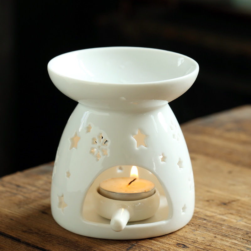 Crafts Ceramic Candlestick Room Candle Holder European Candlestick Flower Hollow Porcelain craft