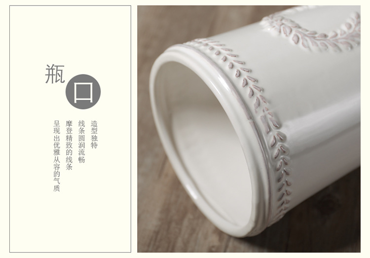 Ceramic Crafts Decorative Flower Vase Minimalist Creative Hydroponic Artificial Flower Arrangement Home Porcelain craft