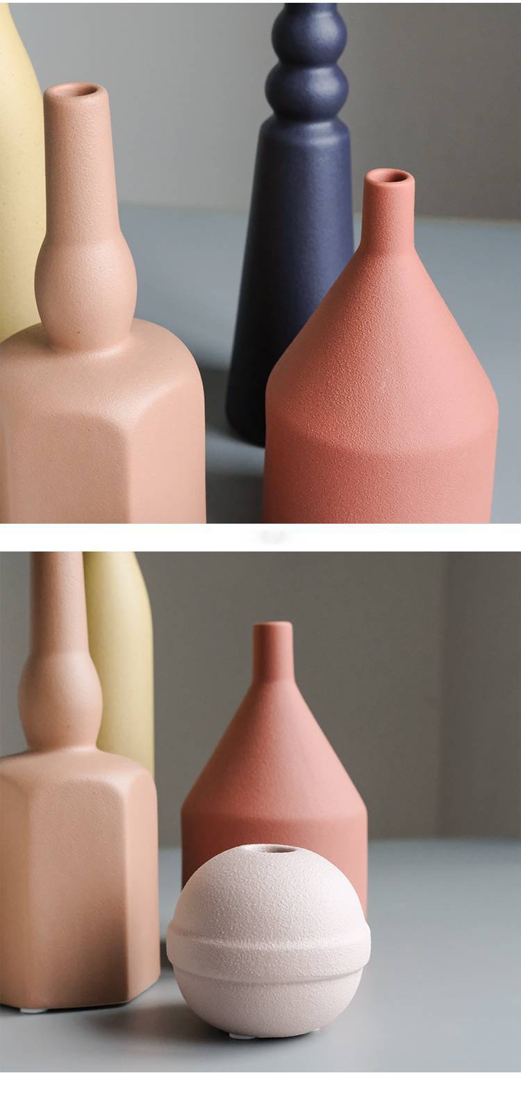 Nordic Creative Morandi Vase Craft Decoration Ceramic Home Living Room Table Decoration Porcelain craft Nordic Creative Morandi Vase Craft Decoration Ceramic Home Living Room Table Decoration Porcelain craft