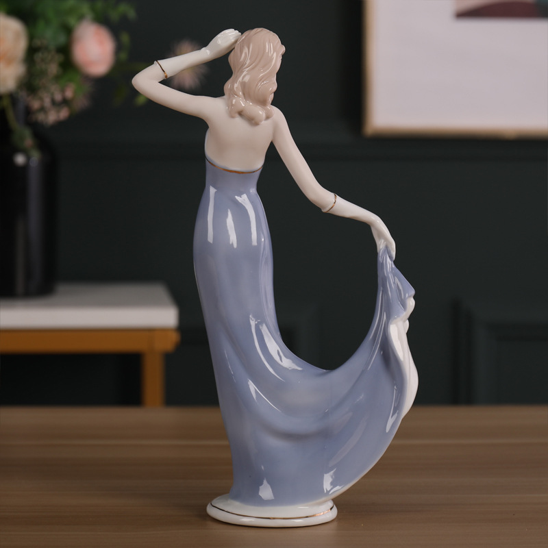 Porcelain craft Beauty Creative Figure Decoration Ceramic Crafts Modern Home Living Room Ornament Bedroom Decorations Porcelain craft Beauty Creative Figure Decoration Ceramic Crafts Modern Home Living Room Ornament Bedroom Decorations
