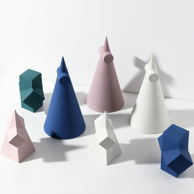 Beihanmei Nordic Ceramic Decoration Geometric Creative Living Room Hallway Porcelain craft