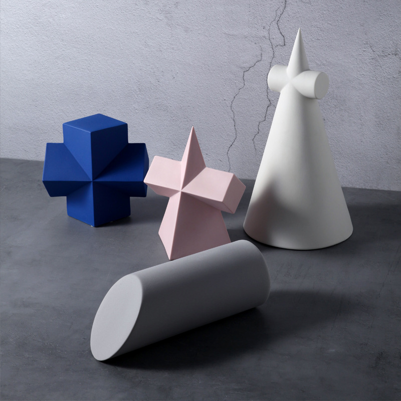 Beihanmei Nordic Ceramic Decoration Geometric Creative Living Room Hallway Porcelain craft