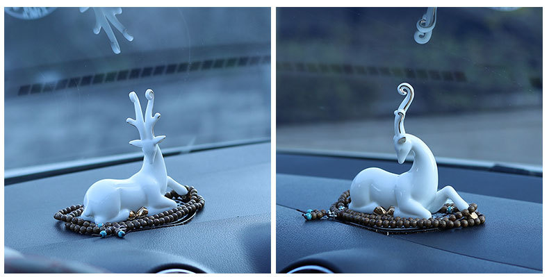 All the Way Safe inside the Car Decoration Car Decoration Deer Creative Home Living Porcelain craft All the Way Safe inside the Car Decoration Car Decoration Deer Creative Home Living Porcelain craft