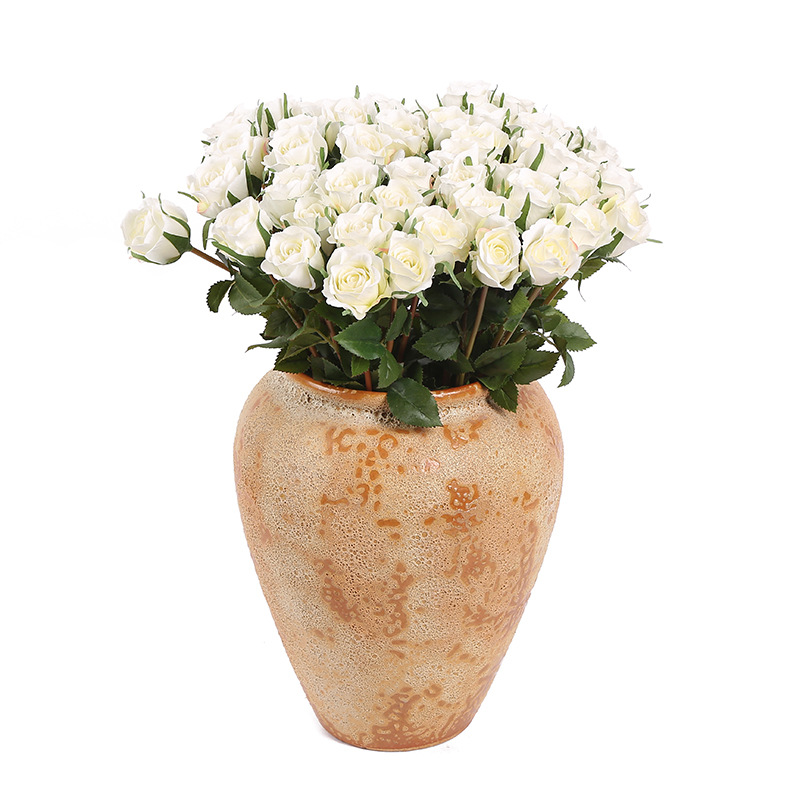 12 Branches Handwriting Rose Artificial Rose Handwriting Rose High-End Artificial Flower Fake Flower Wedding Hand 12 Branches Handwriting Rose Artificial Rose Handwriting Rose High-End Artificial Flower Fake Flower Wedding Hand