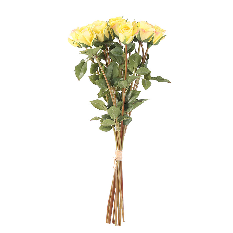 12 Branches Handwriting Rose Artificial Rose Handwriting Rose High-End Artificial Flower Fake Flower Wedding Hand 12 Branches Handwriting Rose Artificial Rose Handwriting Rose High-End Artificial Flower Fake Flower Wedding Hand