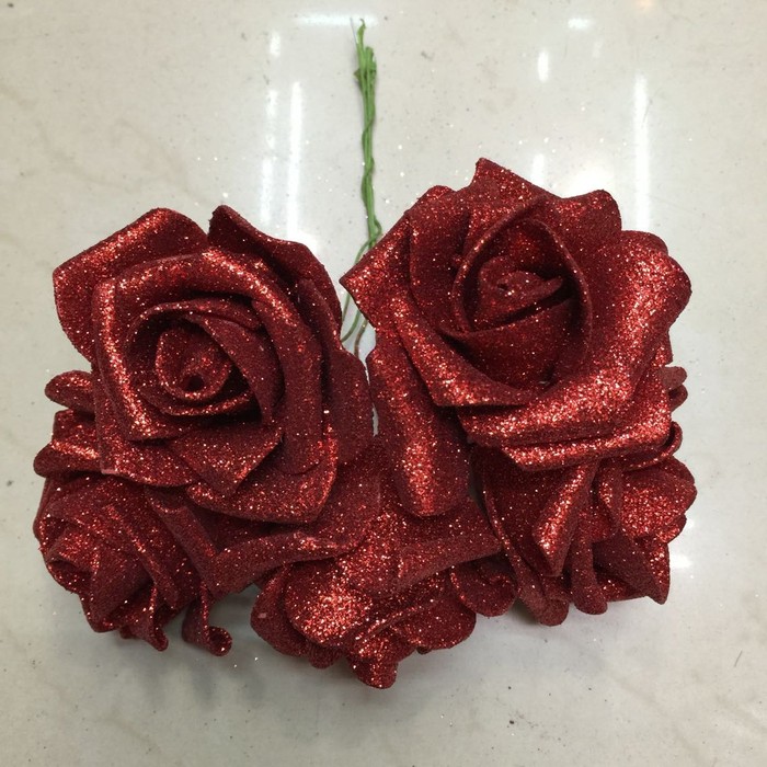 Priscilla PE powder rose artificial flower bouquet Blue rose flower factory direct wholesale