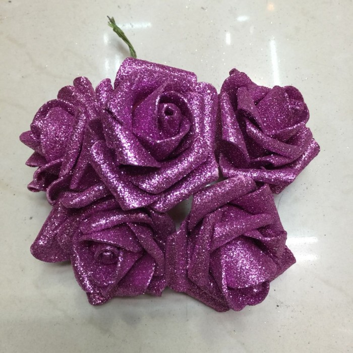 Priscilla PE powder rose artificial flower bouquet Blue rose flower factory direct wholesale