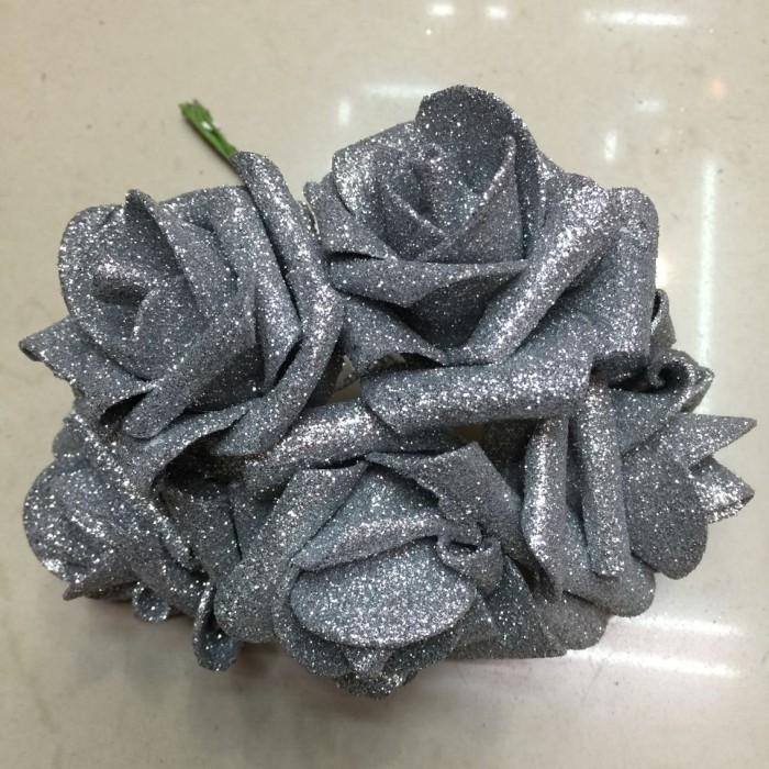 Priscilla PE powder rose artificial flower bouquet Blue rose flower factory direct wholesale