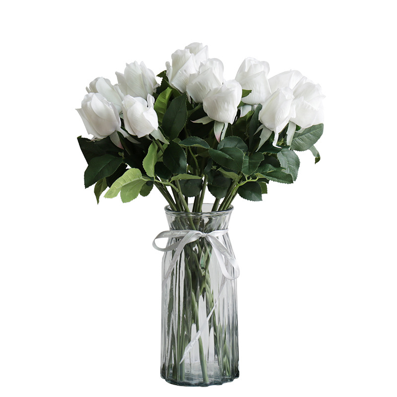 Artificial Moisturizing Rose Single Hand Feeling Rose Home Decorative Fake Flower Artificial Flower Rose Wholesale