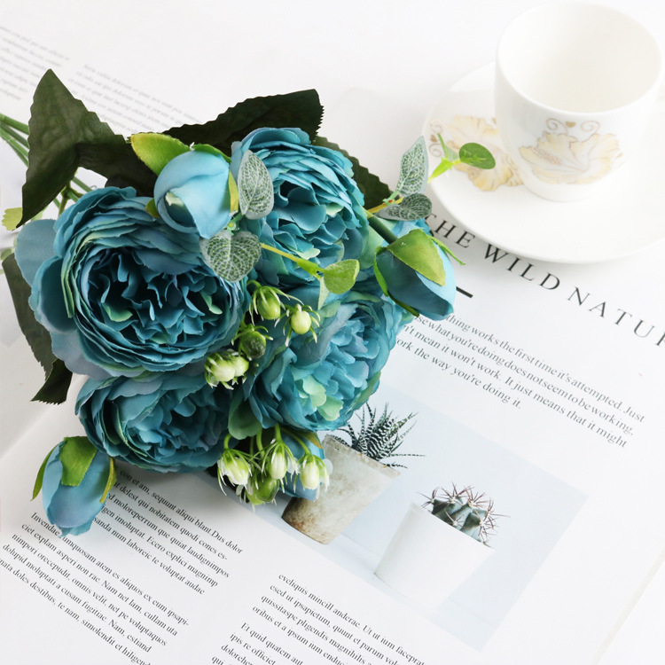Korean-Style 5-Head Feili Persian Rose 5-Head Small Peony Artificial Flower Home Wedding Rose Bouquet Core Peony Korean-Style 5-Head Feili Persian Rose 5-Head Small Peony Artificial Flower Home Wedding Rose Bouquet Core Peony