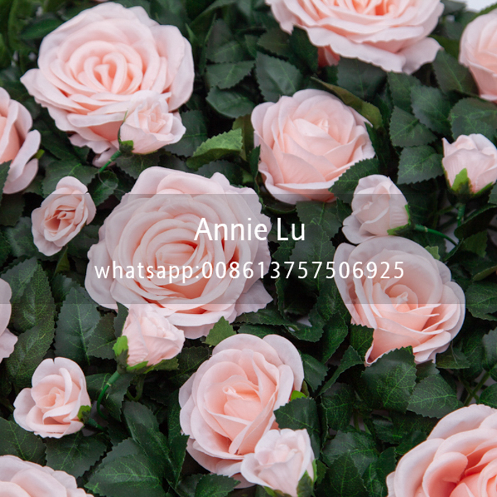 Factory Wholesale Wedding Props Artificial Flower Green Plant Rose Flower Row Wedding Hotel Decoration Wall Layout
