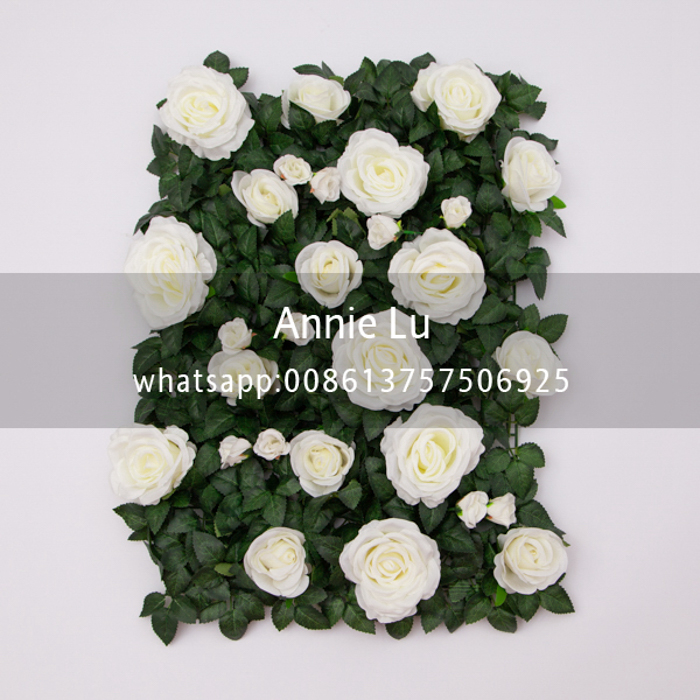 Factory Wholesale Wedding Props Artificial Flower Green Plant Rose Flower Row Wedding Hotel Decoration Wall Layout