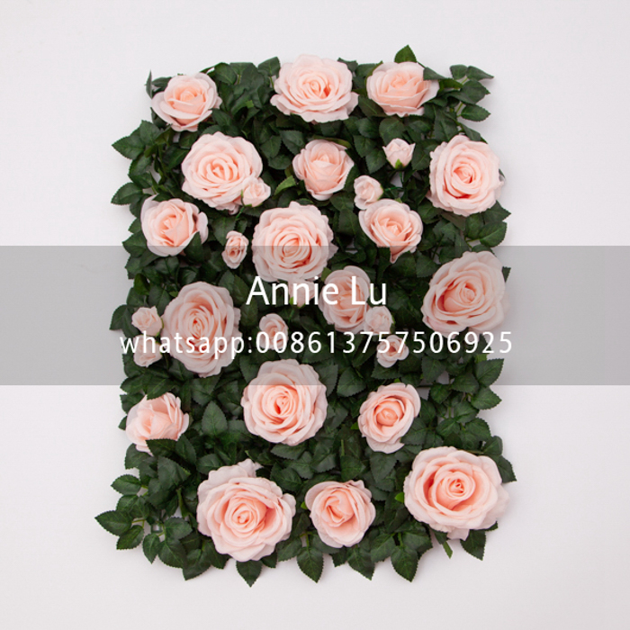 Factory Wholesale Wedding Props Artificial Flower Green Plant Rose Flower Row Wedding Hotel Decoration Wall Layout