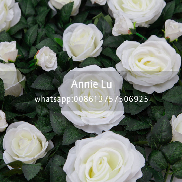 Factory Wholesale Wedding Props Artificial Flower Green Plant Rose Flower Row Wedding Hotel Decoration Wall Layout