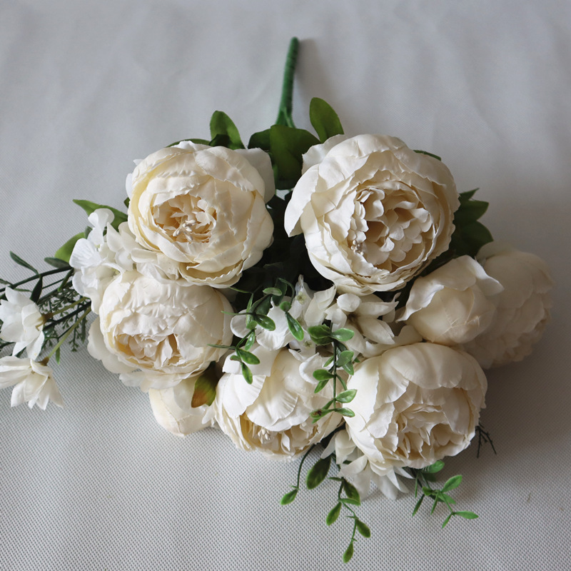 Anemone Hupehensis 13 EuropeanStyle Core Peony Bouquet Wedding Home Furnishing Floral Artificial Flower Peony Whole